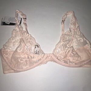 Natori Elegant Lace Wireless Bra - pale pink